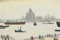 L S Lowry The Liver Buildings, Liverpool A4 Photo Print 1