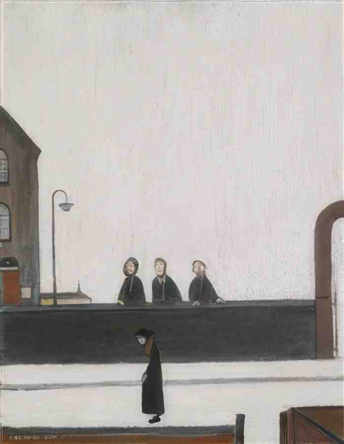 L S Lowry The Lookers On(1) A4 Photo Print