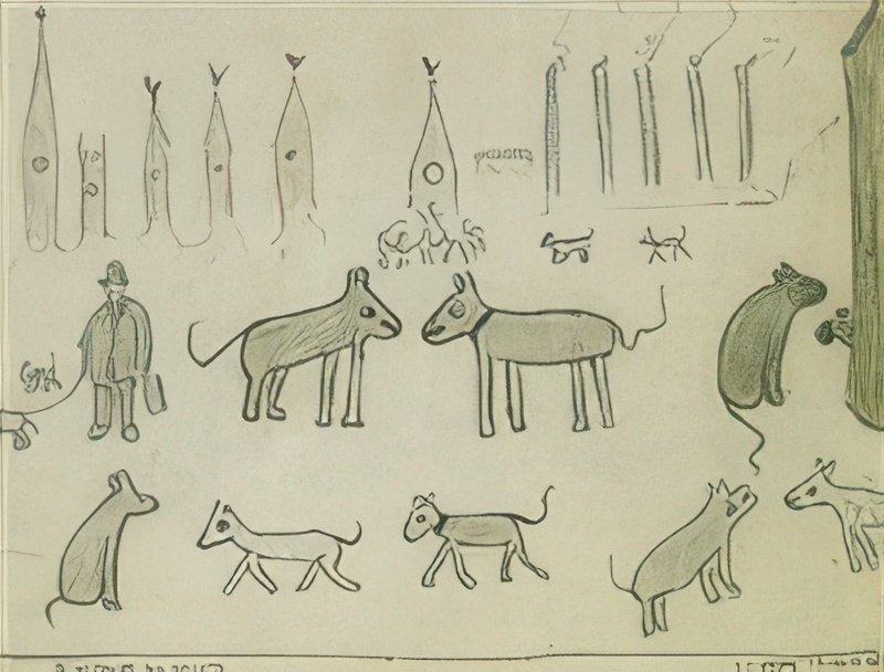 L S Lowry The Lowry Dog Sketch 1 A4 Art Photo Print 1