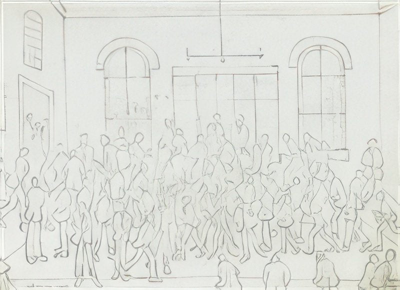 L S Lowry The Meeting 2 A4 Art Photo Print 1