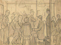 L S Lowry The Mens Club(1) A4 Photo Print 1