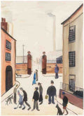 L S Lowry The Mill Gate 1 A4 Art Photo Print