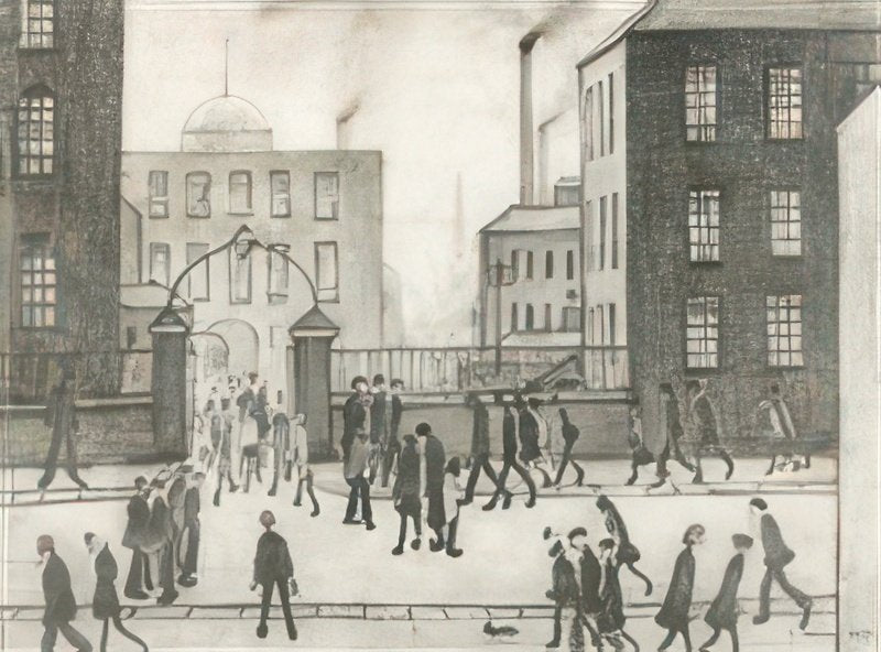 L S Lowry The Mill Gates (2) A4 Photo Print 1