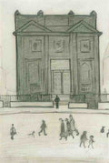 L S Lowry The Old Chapel, Middlesborough A4 Photo Print