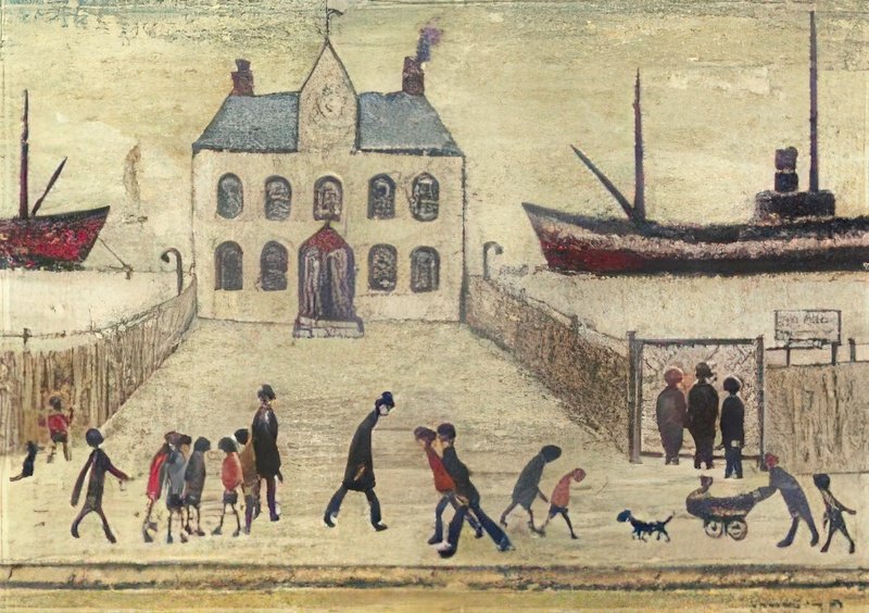 L S Lowry The Old Customs House, South Shields A4 Art Photo Print 1