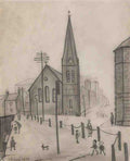 L S Lowry The Old Quay, Maryport A4 Art Photo Print