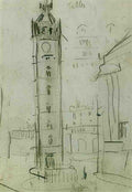 L S Lowry The Old Tollbooth, Glasgow A4 Photo Print