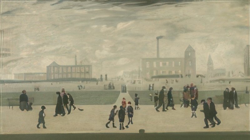 L S Lowry The Park 1 A4 Art Photo Print 1