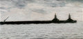L S Lowry The Pier, Tynemouth A4 Art Photo Print 1