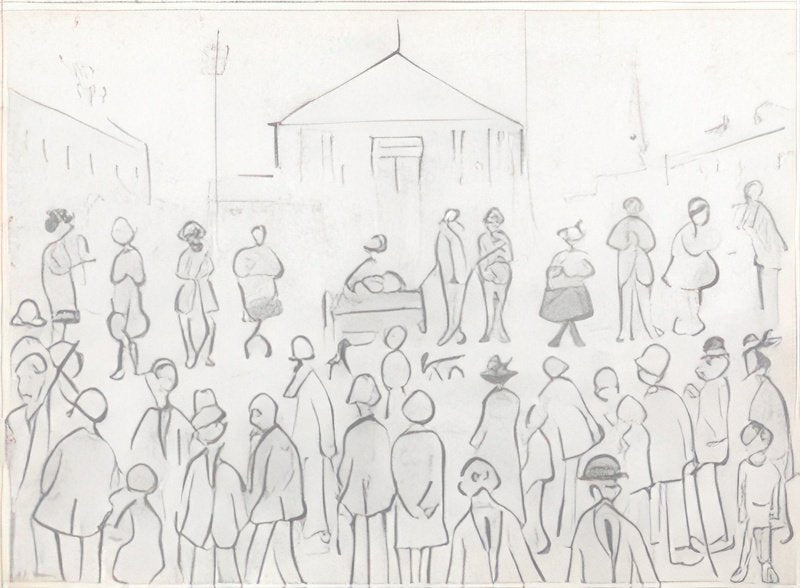 L S Lowry The Prayer Meeting 2 A4 Art Photo Print 1