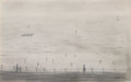L S Lowry The Promenade, Whitley Bay A4 Art Photo Print 1