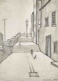 L S Lowry The Steps (2) A4 Photo Print