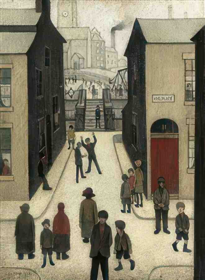 L S Lowry The Steps, Irk Place A4 Art Photo Print