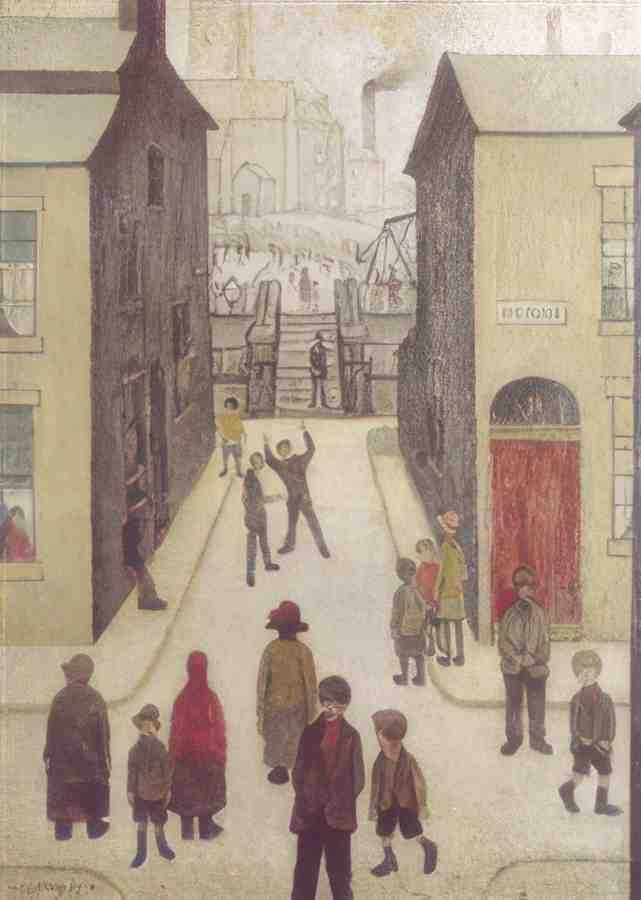 L S Lowry The Steps, Irk Place 1 A4 Art Photo Print
