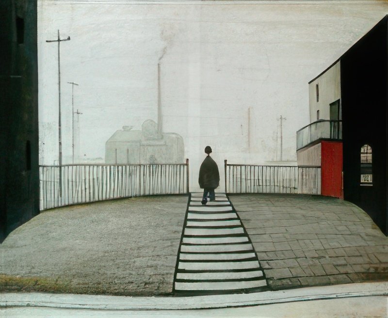 L S Lowry The Steps 3 A4 Art Photo Print 1