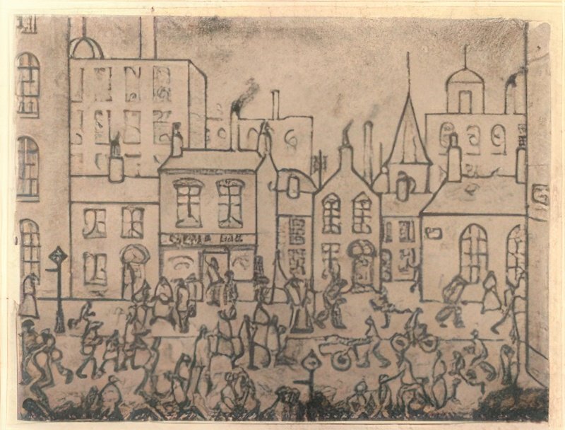 L S Lowry The Supper Bar 1 A4 Art Photo Print 1