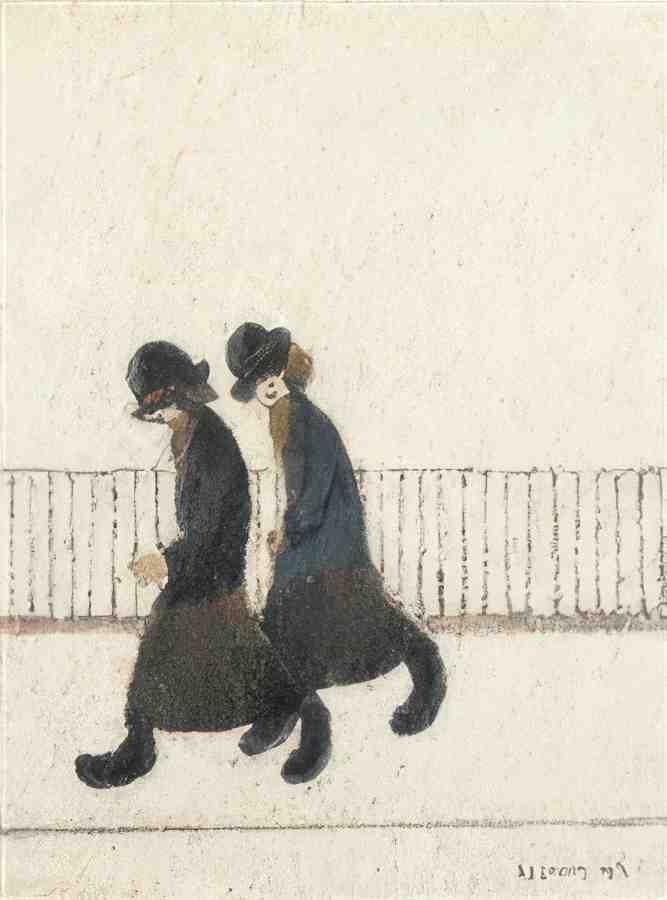 L S Lowry The Two Sisters(1) A4 Photo Print 1