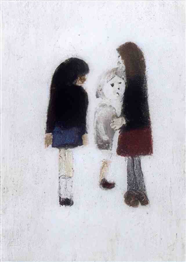 L S Lowry Three Children 1 A4 Art Photo Print