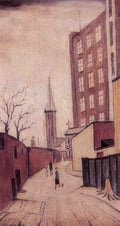 L S Lowry Tuesday Morning, Pendlebury 2 A4 Art Photo Print