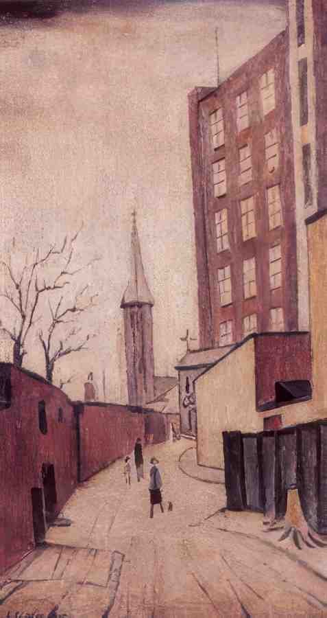 L S Lowry Tuesday Morning, Pendlebury 2 A4 Art Photo Print