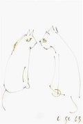 L S Lowry Two Cats (Brown) A4 Photo Print