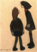 L S Lowry Two Children(1) A4 Photo Print