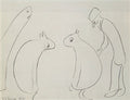 L S Lowry Two Dogs, A Shark, And A Man A4 Art Photo Print 1