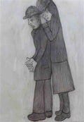 L S Lowry Two Figures 2 A4 Art Photo Print