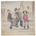 L S Lowry Untitled Three Figures A4 Art Photo Print 1