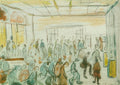 L S Lowry Waiting Room, Ancoats Hospital, Salford A4 Photo Print 1