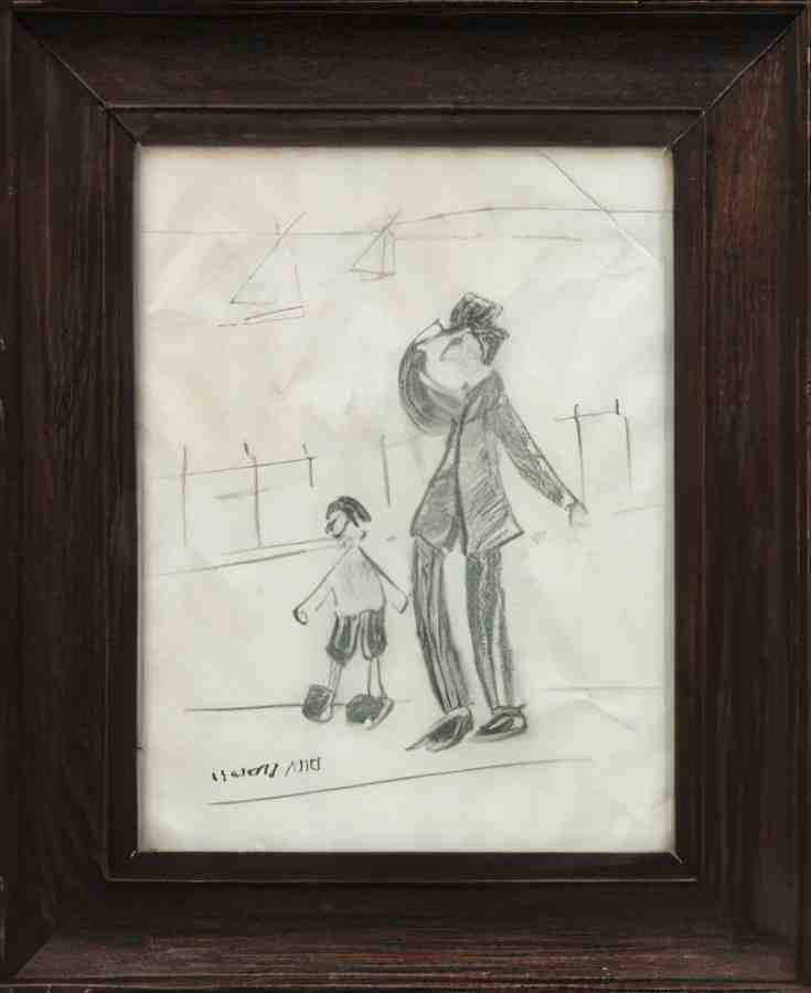 L S Lowry Windy Day  Southport(1) A4 Photo Print