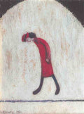 L S Lowry Woman In Red(1) A4 Photo Print 1