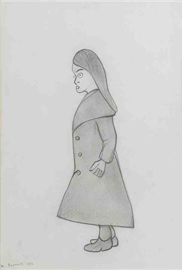 L S Lowry Woman Walking (2) A4 Photo Print 1