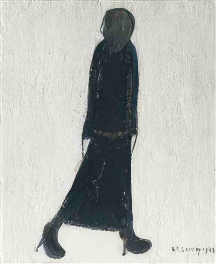 L S Lowry Woman Walking(1) A4 Photo Print 1