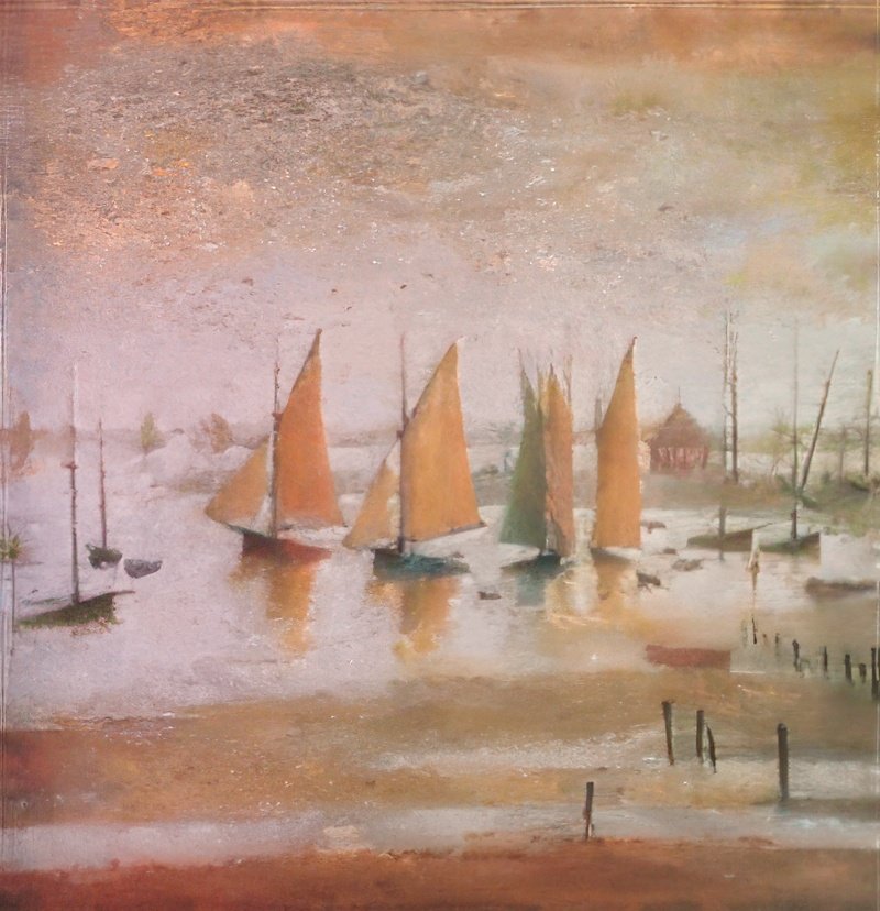L S Lowry Yachts At Lytham(4) A4 Photo Print 1