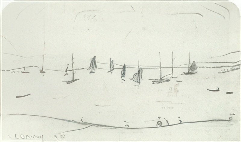 L S Lowry Yachts At Lytham(6) A4 Photo Print 1