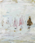L S Lowry Yachts Near Lytham(1) A4 Photo Print 1