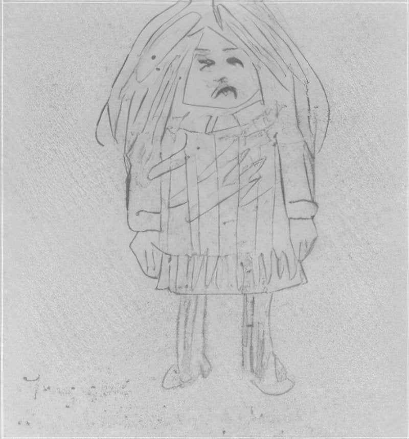 L S Lowry Young Girl 3 A4 Art Photo Print