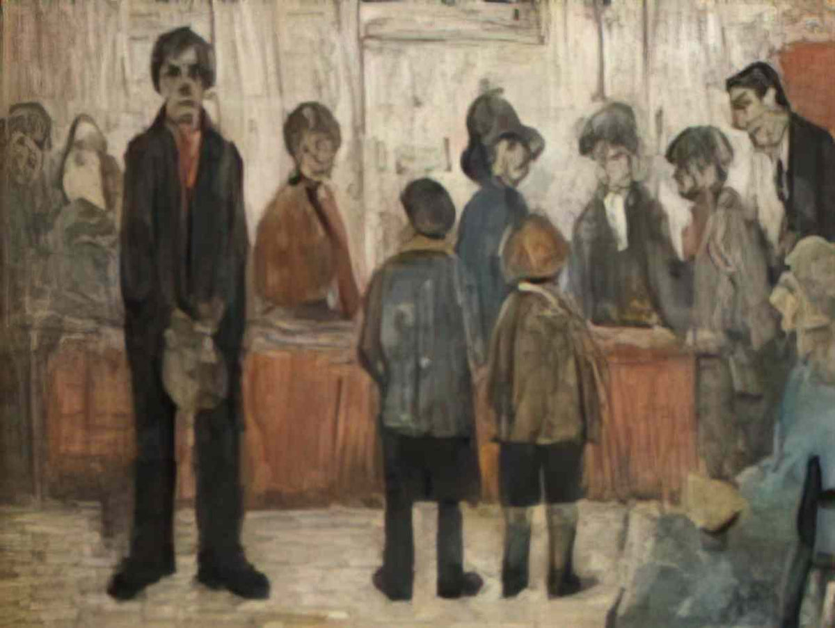 L S Lowry a doctor s waiting room 1920 Art A4 Photo Print