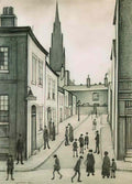L S Lowry a street in manchester Art A4 Photo Print