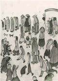 L S Lowry a boy a girl and a dog Art A4 Photo Print