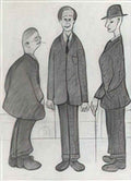 L S Lowry a boy and his dog Art A4 Photo Print