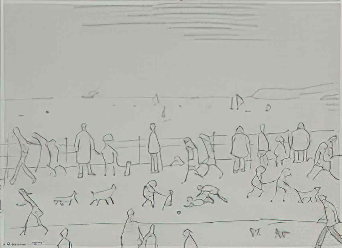L S Lowry a church spire Art A4 Photo Print