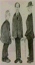 L S Lowry a cliff top Art A4 Photo Print