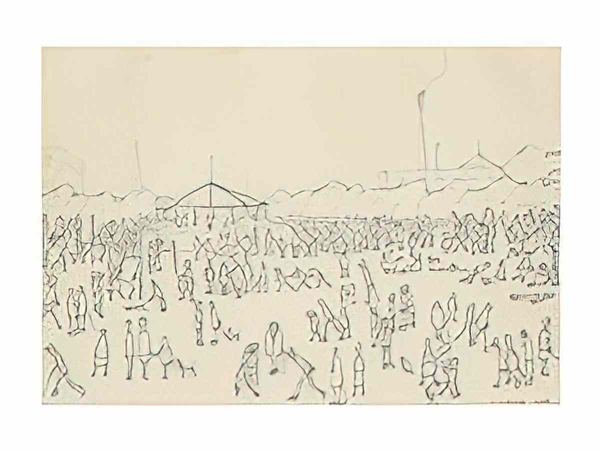 L S Lowry a corner shop Art A4 Photo Print