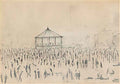 L S Lowry a cotswold barn Art A4 Photo Print