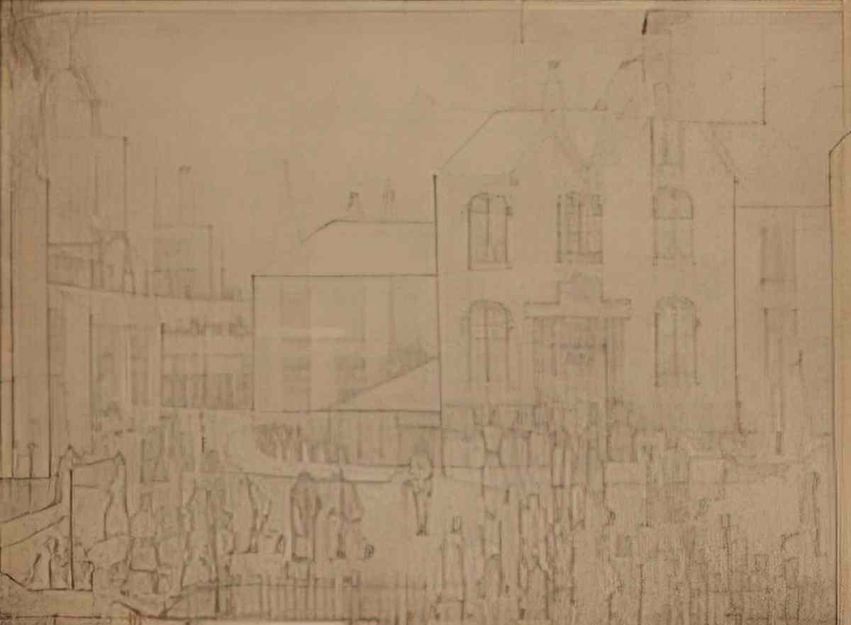 L S Lowry a country lane Art A4 Photo Print