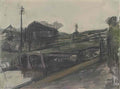 L S Lowry a country road Art A4 Photo Print