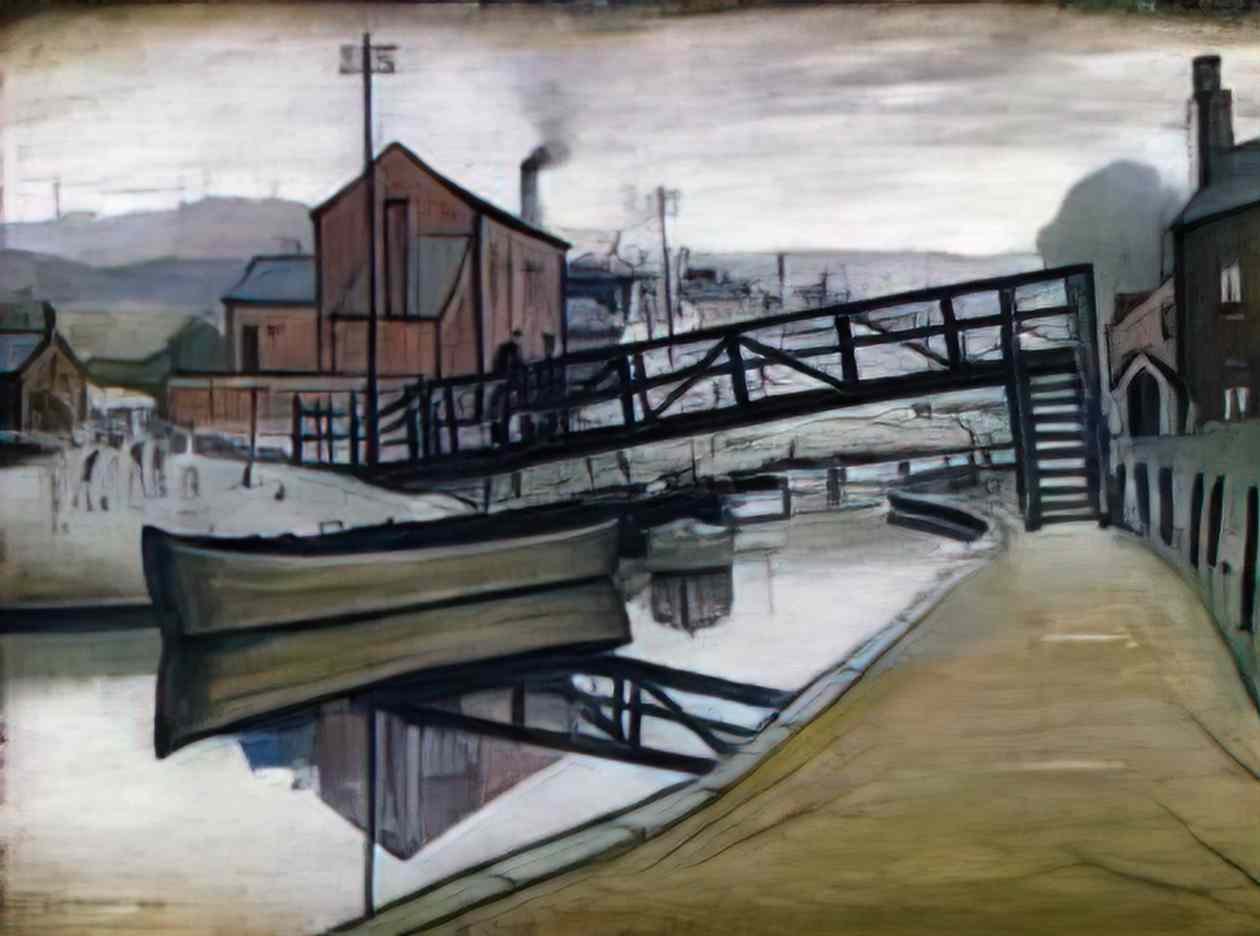 L S Lowry a country road1 Art A4 Photo Print