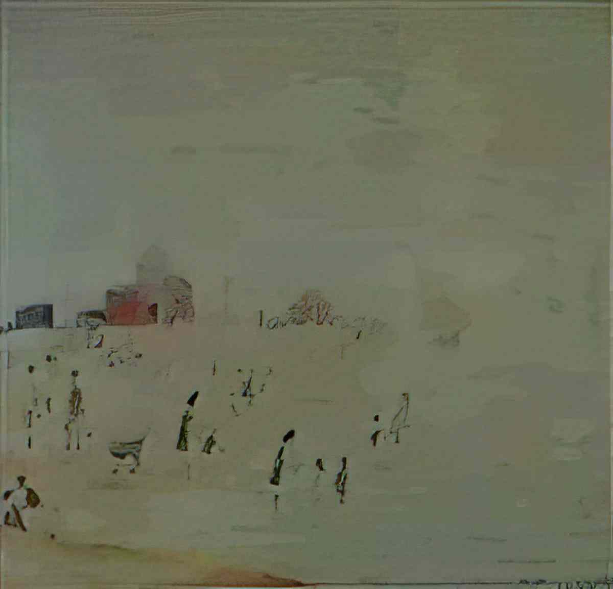 L S Lowry a father of three Art A4 Photo Print